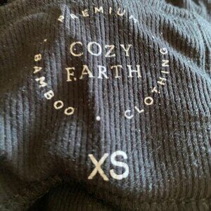 Cozy Earth Black Bamboo Casual Rib Knit Pants XS